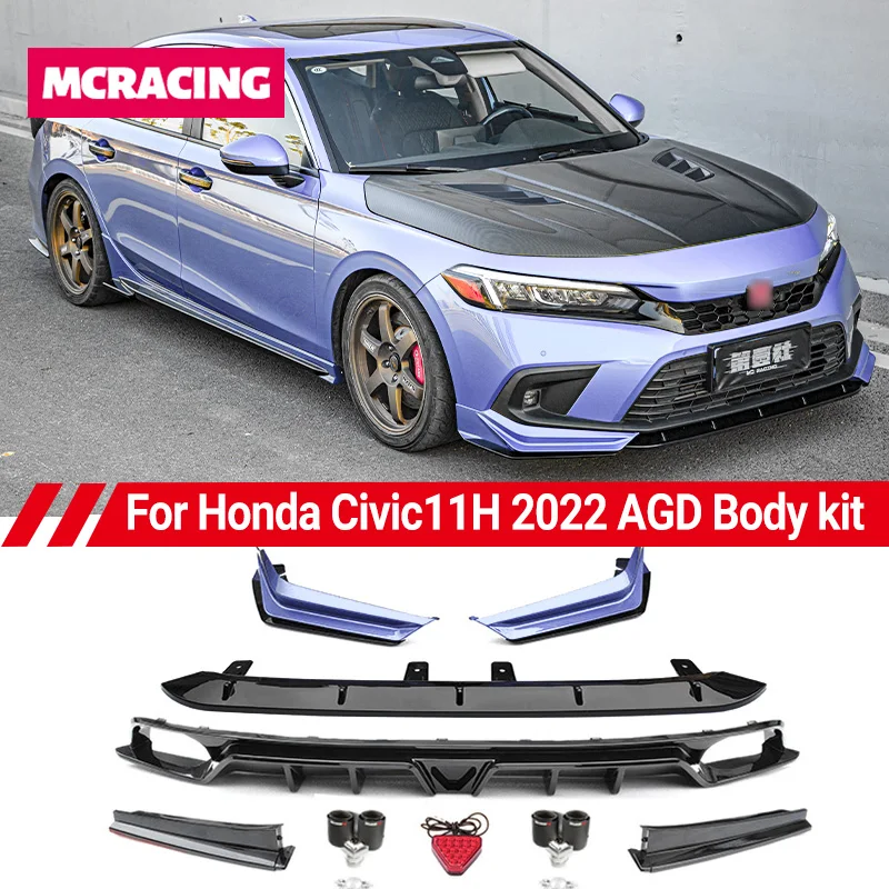 

FOR 22 11th generation Civic dedicated FE180 JDM auto replacement parts small front and rear lip Car Front Bumper Guard diffuser
