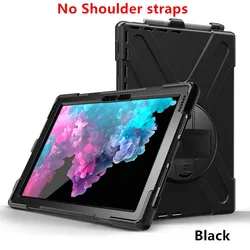 Children's Shockproof Tablet Stand Case for Microsoft Surface Pro & Surface Go (Black No Straps)