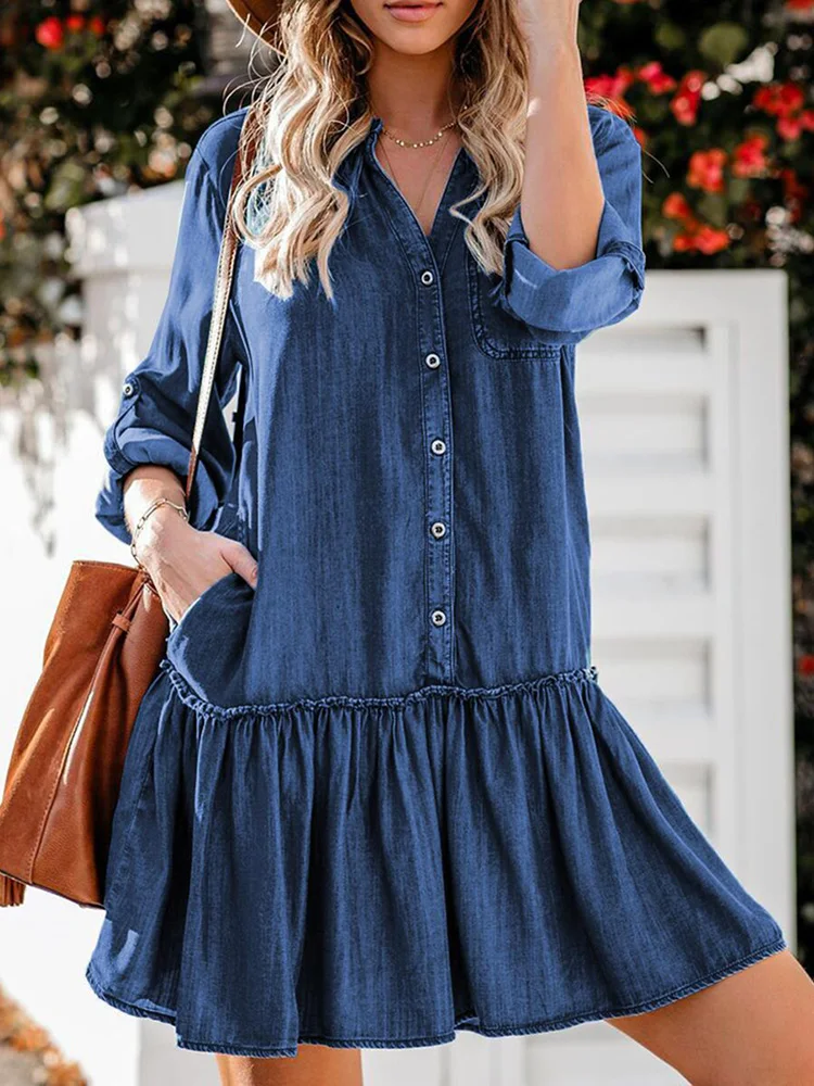 Elegant V Neck Mini Dresses For Women 