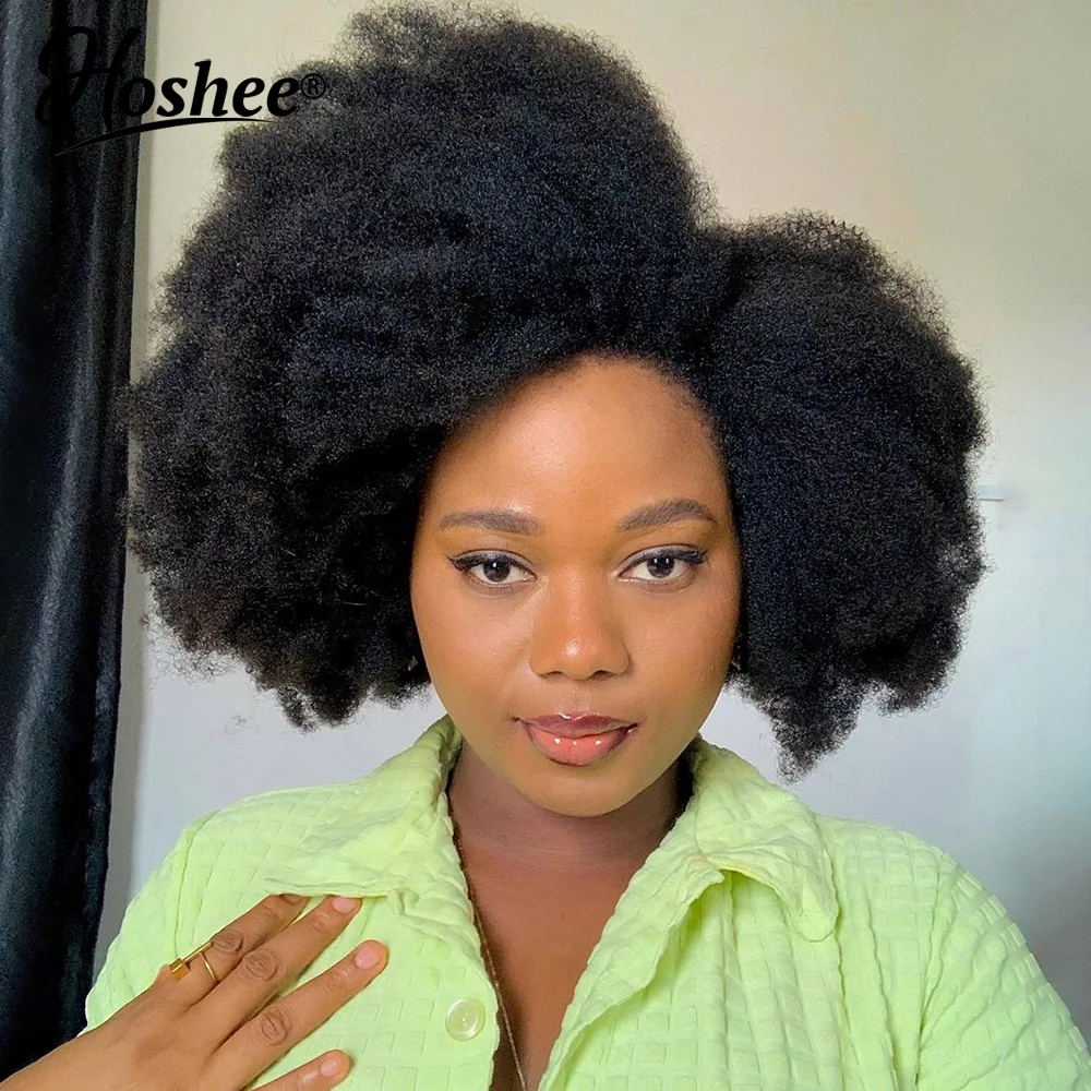 Afro Kinky Curly 13x4 Lace Front Human Hair Wigs High Density 4x4 Lace Closure Wig Preplucked Brazilian Curly Wig 250% Remy Hair