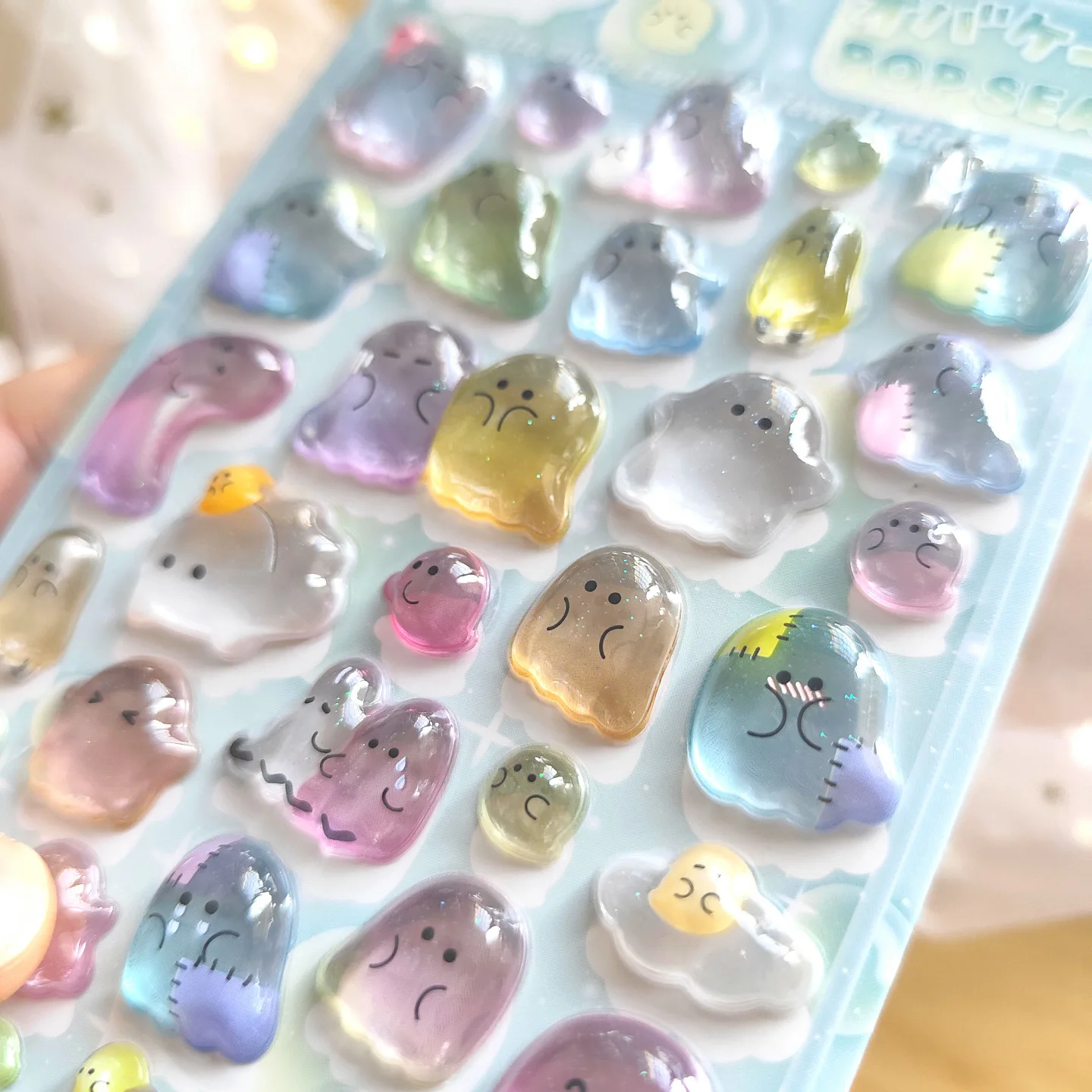 1 pc/4 pcs Japanese Style Ghost 3D Relief Stickers Scrapbooking Diy Journal Cute Stationery School Sticker