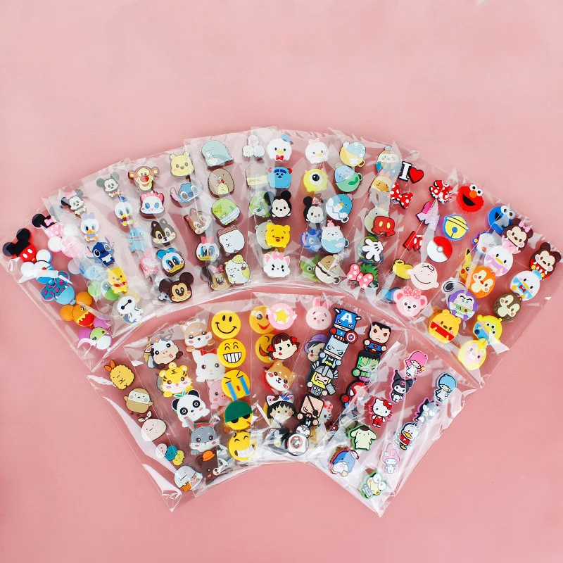 

10pcs Pack Disney Shoe Charms for Crocs Cartoon Accessories Decorations Mickey Stitch Badges Pack for Women Girls Kids Gifts Set