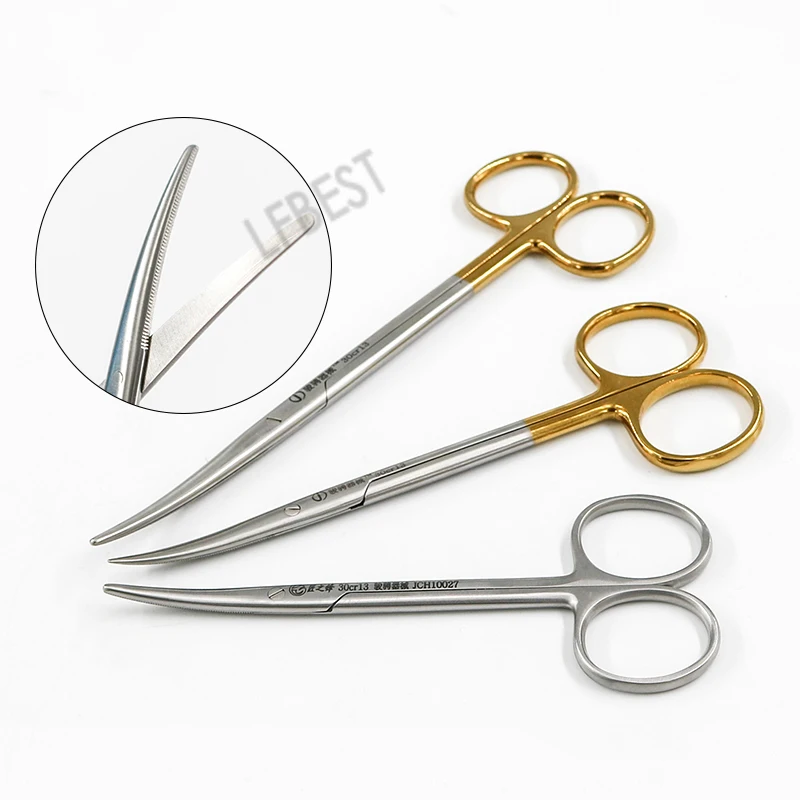 Nasal Septum Dentate Tissue Scissors Nasal Cosmetic Plastic Surgery Tools Round Face Blunt Open Teeth Surgical Scissors