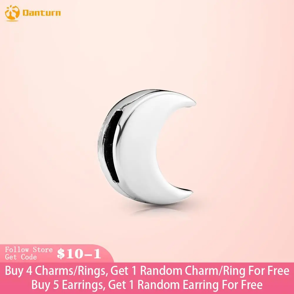 

Danturn New 925 Sterling Silver Beads Moon Clip Charm fit Original Reflexion Bracelets for Women DIY Jewelry Making Gift