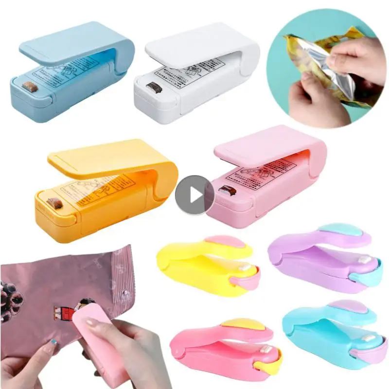 Plastic Heat Bag Sealer Food Packaging Sealing Machine Portable Snack Bag Sealing Clip Kitchen Storage Accessories