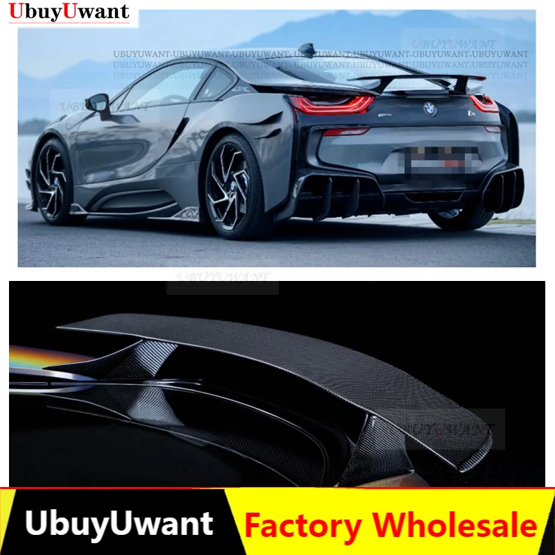 

Carbon Fiber Spoiler Trunk Lip Boot Wing Decoration For BMW I8 Rear Luggage Compartment Spoiler Car Wing 2014-2019