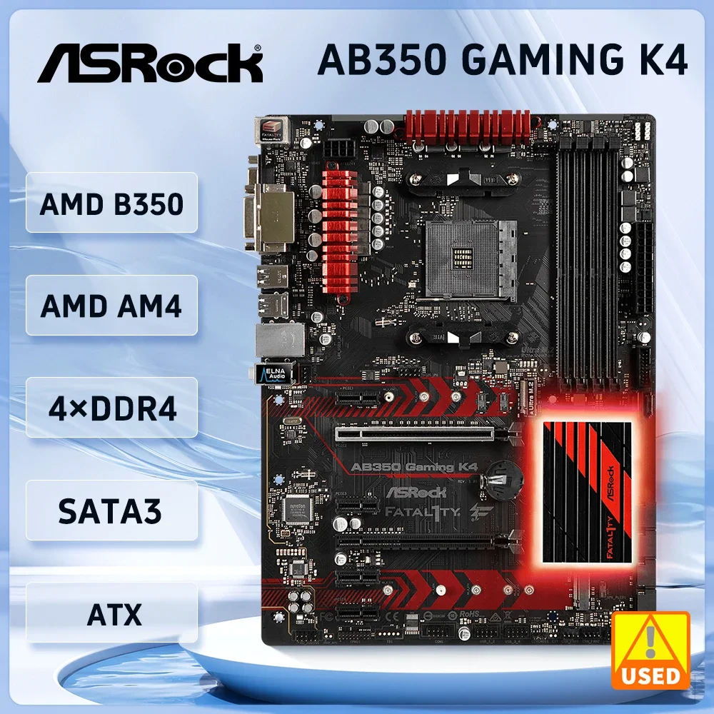 ASRock AB350 Gaming K4 Motherboard Socket AM4 B350M B350 support