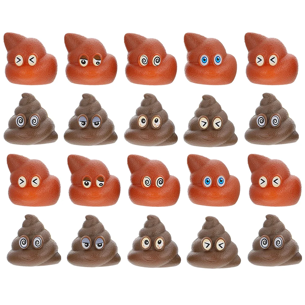 

20 Pcs Poop Toys Throwing Game Tossing Children’s Fake Kids Toy Party Playthings Props Realistic Poops