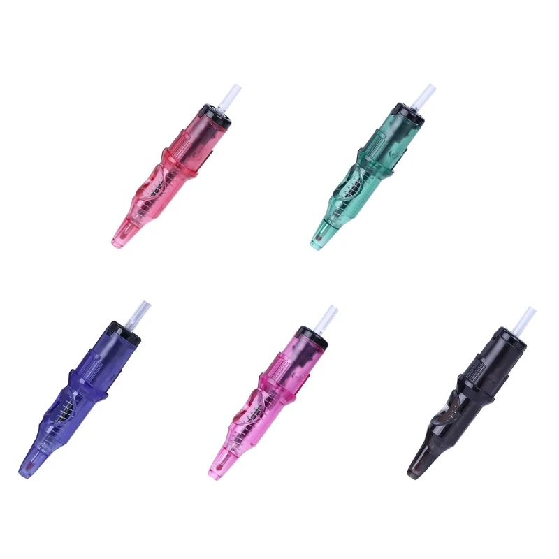 

Q1QD 20pcs Professional Cartridge Tattoo Integrated Ballpoint Pen for Artist Designer Student Drawing Writing Art Enthusiasts