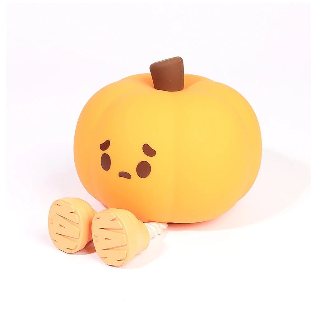 Halloween Pumpkin Night Light Cute Soft Silicone Safe Lamp Decorations Timing Dimmable Bedside Decor Kids Babies Halloween Gifts 6