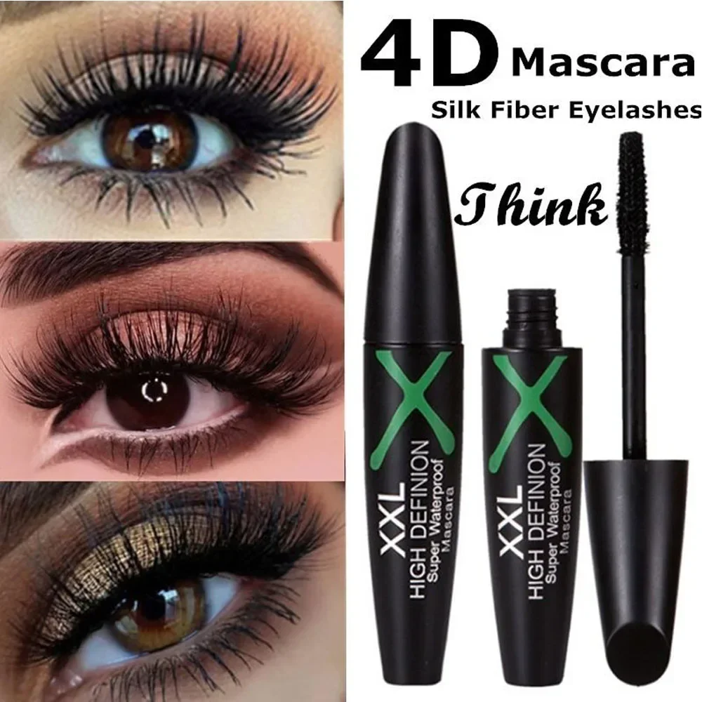 1 Pc 4D Ciglia In Fibra Di Seta Mascara Allungante Impermeabile Ciglia Di Lunga Durata Estensione Ciglia Nere Make Up Mascara 3D