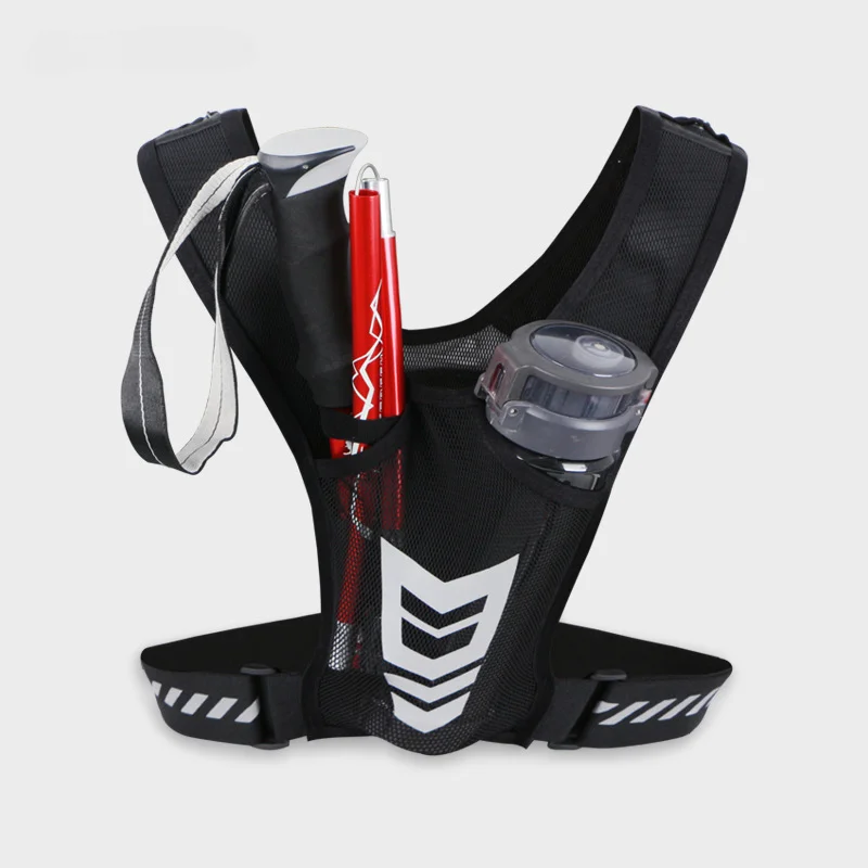 

Outdoor Sports Men Women Fashion Water Bottle Chest Bag Breathable Cycling and Running Large Capacity Reflective Backpack