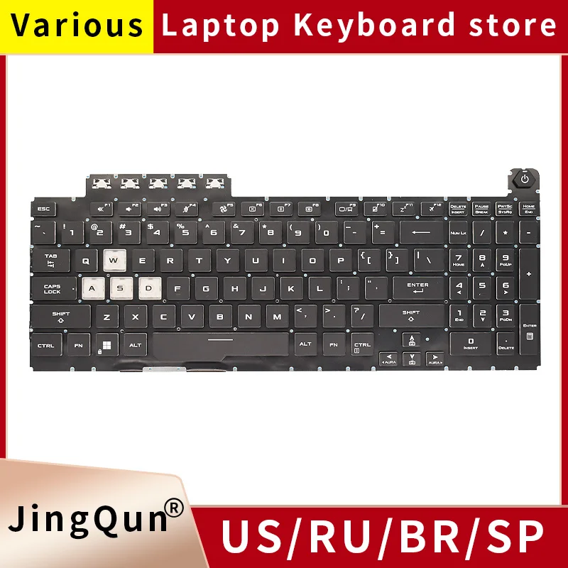 Teclado para Notebook Inglês com Luz de Fundo Asus Tuf Gaming F15 Fx506 Fa506ii Fx506h F17 Fa706 Fa706u Fx706 Fx706u Novo