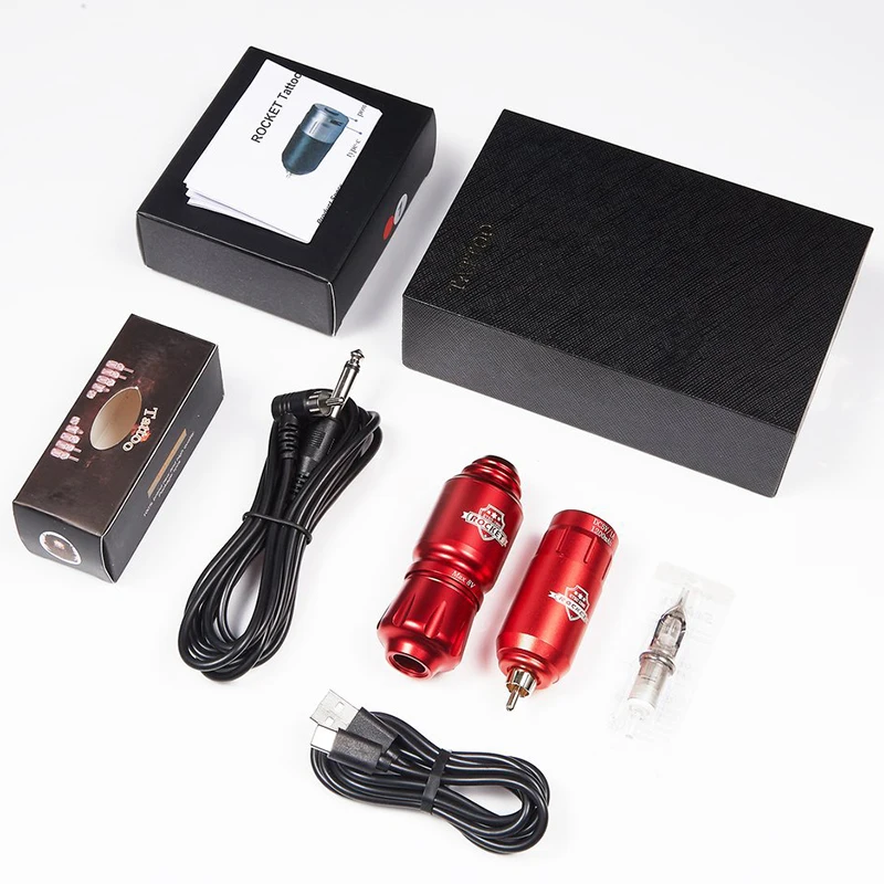Tattoo Machine Set Wireless Tattoo Power Supply Rotary Pen Kit Japan Motor RCA Interface Mini