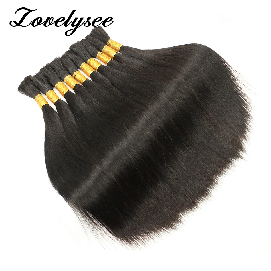 

Brazilian Remy Hair Straight Bulk Human Hair For Braiding 1 Bundle 100G Natural Color Braids Hair No Weft Remy Hair Extensions