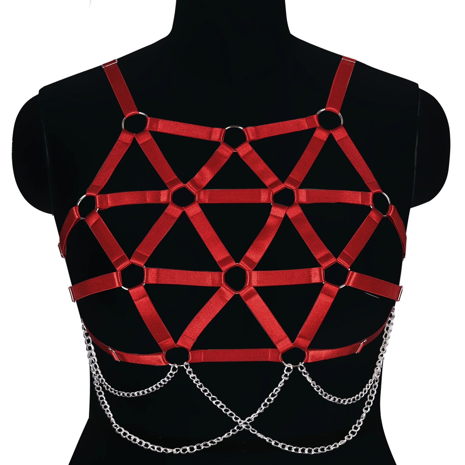 

Festival Rave Goth Underwear Bondage Cupless Bra Clothes Fetish Harness For Women Cheapest Garter Belt Erotic Accessories