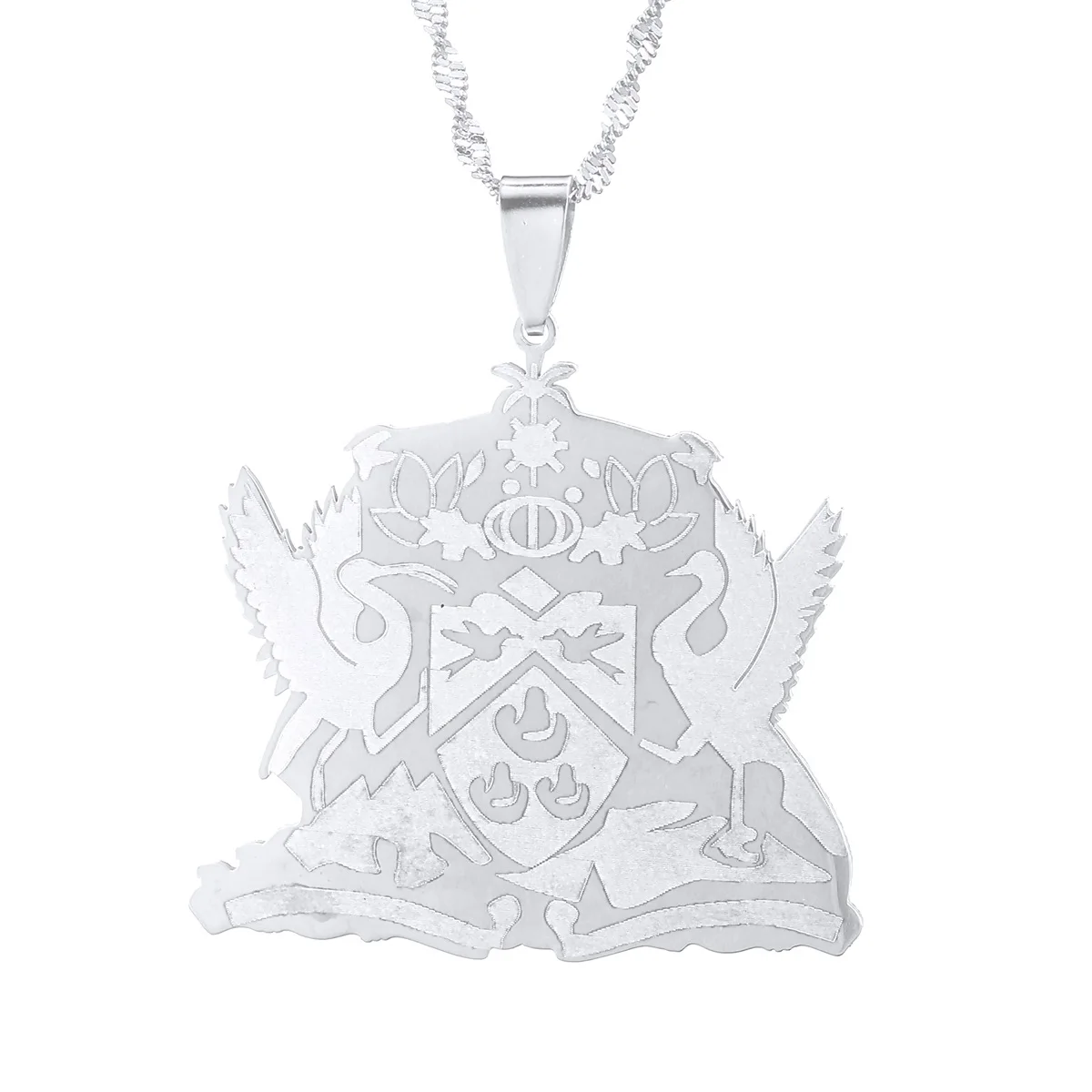 Trinidad and Tobago Pendant Necklace Gold Color Trendy Ethnic Jewelry Gift 5