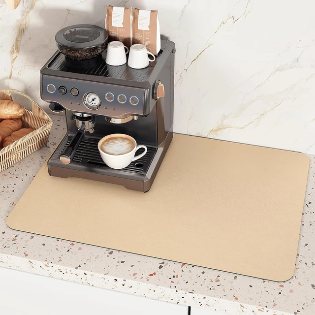 Super Absorbent Coffee Dish Large Kitchen Absorbent Draining Mat Drying Mat  Quick Dry Bathroom Drain Pads Kitchen Accessories - AliExpress