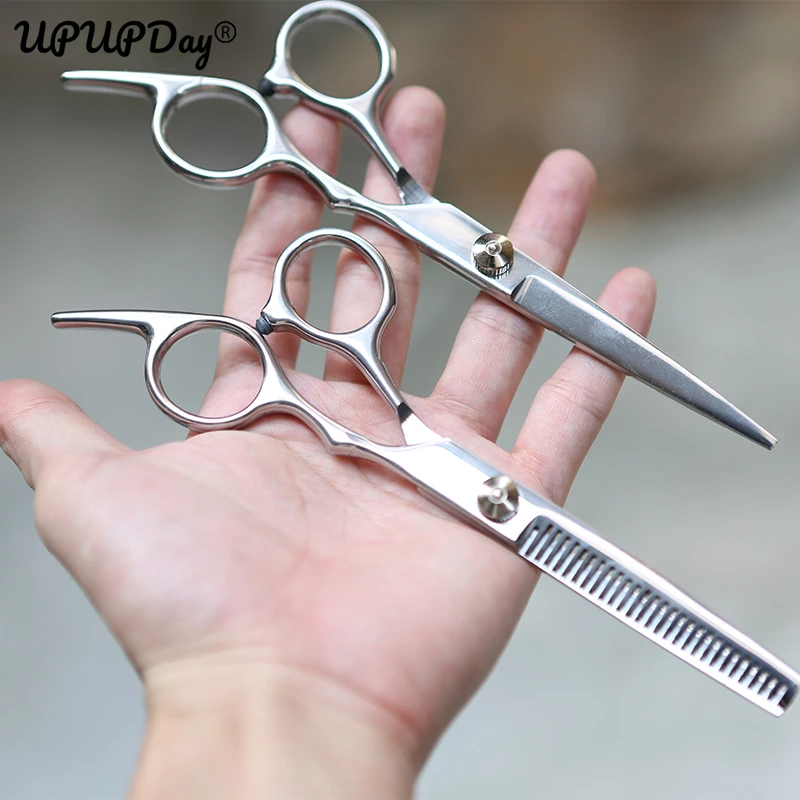 Stainless Steel Scissors for Hair Professional Hairdressing Thinning Scissor Haircut Cutting Shear Barber 6 inch Styling Tool brushless electric pruner shear scissor high speed tree bonsai pruning branches cutter no battery garden tool for bosch battery