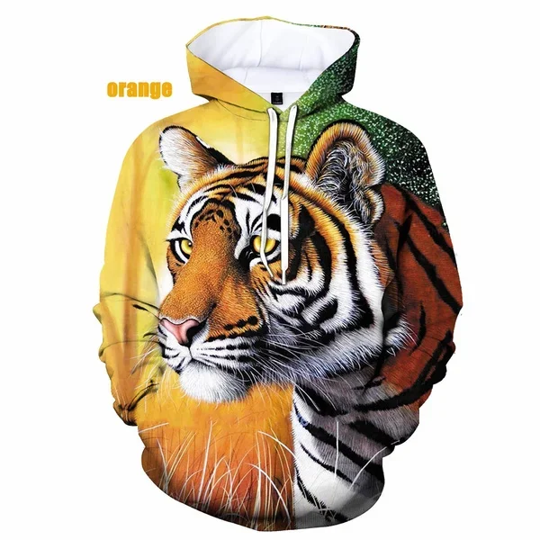 

2022 Fashion Men/Women Couples 3d Print Dreamy Tiger Hoodies Casual Sweatshirt