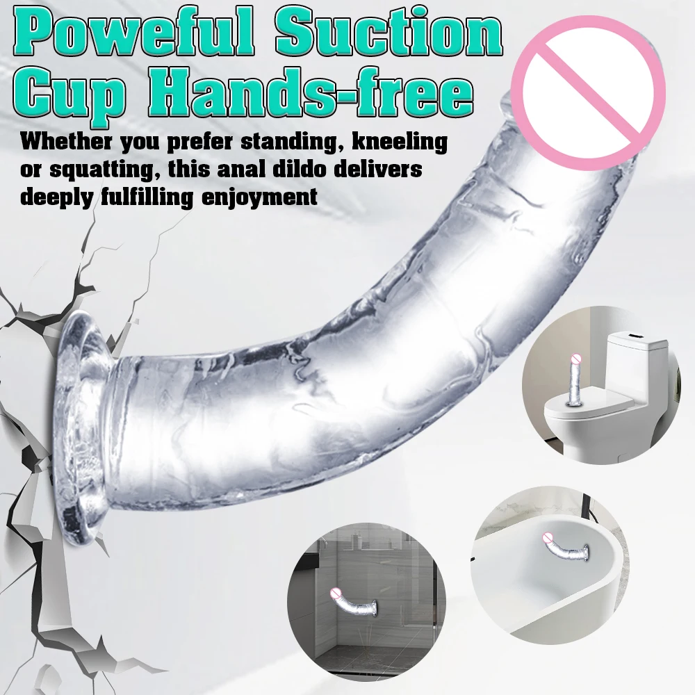 Soft Jelly Dildo Different Sizes Transparent Realistic Fake Dick Penis with Suction Cup G Spot Vagina Massage Sex Toy for Women