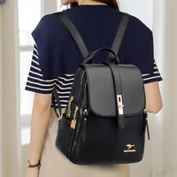 Luxury Women Leather Backpacks for Girls Sac A Dos Casual Daypack Black Vintage Backpack School Bags for Girls Mochila Rucksack - Image 4
