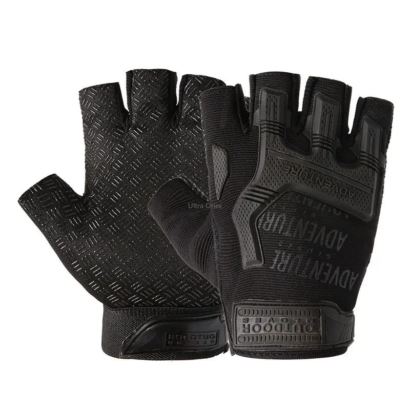 Camouflage Tactical Training Half Finger Anti-Slip Cycling Cs Combat Fingerless Hunting Hiking Gloves