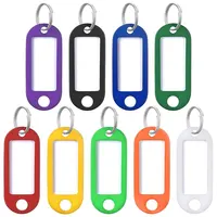 10-50pcs/lot Tough Plastic Key Tags with Split Ring Label Window for DIY Key Chain Kit Numbered Name Baggage Luggage Tags 1