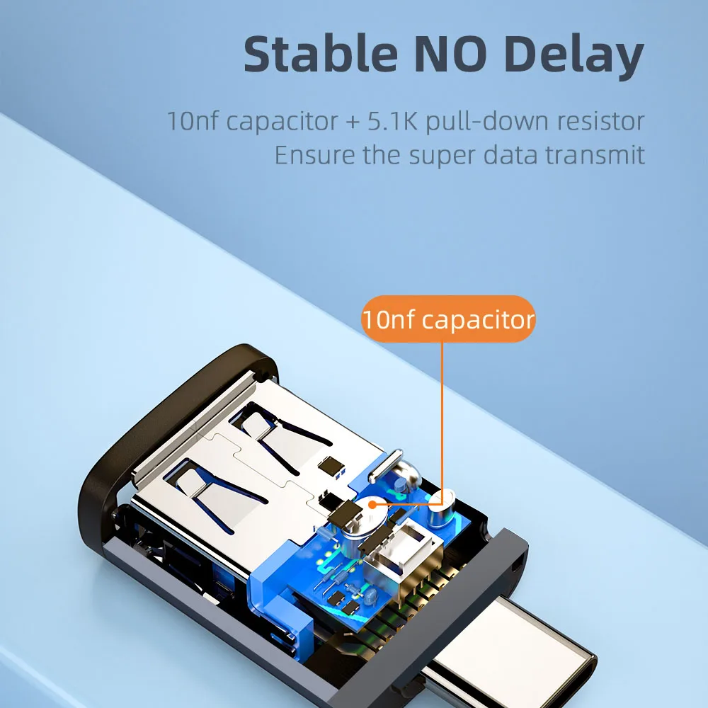 Essager USB 3.0 Type-C OTG Adapter Type C USB C Male To Female Converter For Macbook Xiaomi Samsung S20 USBC OTG Connector otg adapter