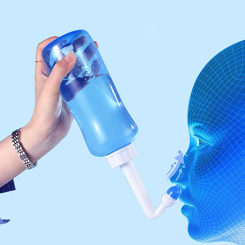 1Pc 300Ml Adulti Bambini Detergente Per Lavaggio Nasale Protezione Per Il Naso Pulisce L'Umidità Bambino Adulto Evita Rinite Allergica Neti Pot