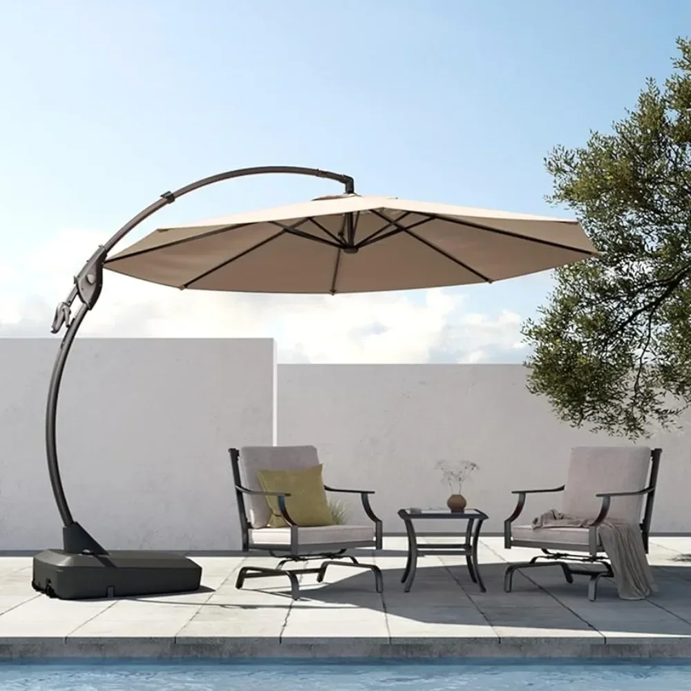 

Patio Umbrella, 12 FT Curvy Umbrellas Offset, Outdoor Cantilever Umbrellas with Base for Pool Garden Deck Patio Umbrella