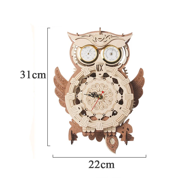 Robotime Casse-Tête en Bois 3D Horloge DIY 168 Pcs Kits de Modèles Mécaniques pour Adultes pour Construire des Cadeaux Décoratifs pour Adolescents/adultes (Horloge Murale Zodiaque Robotime Casse-Tête en Bois 3D Horloge DIY 168 Pcs Kits de Modèles Mécaniques pour Adultes pour Construire des Cadeaux Décoratifs pour Adolescents/adultes (Horloge Murale Zodiaque