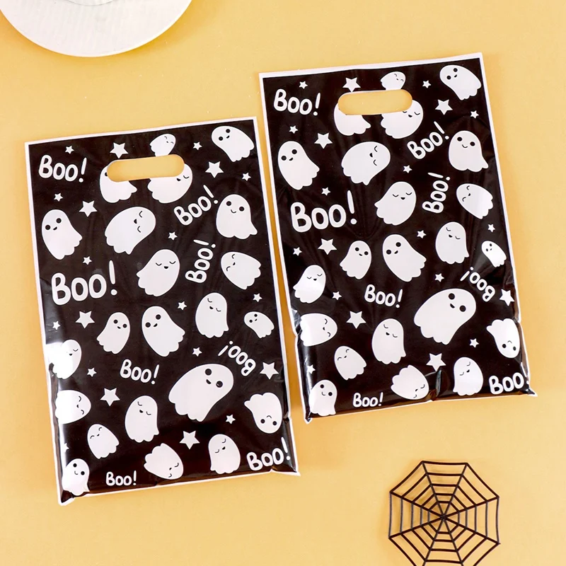 10/20/50 Stück gruselige Halloween-Süßigkeitstüten, Kürbis-Geist-Goodies, Kekse, Geschenkverpackungsbeutel, Süßes oder Saures, Halloween-Dekorationen – Detail 11