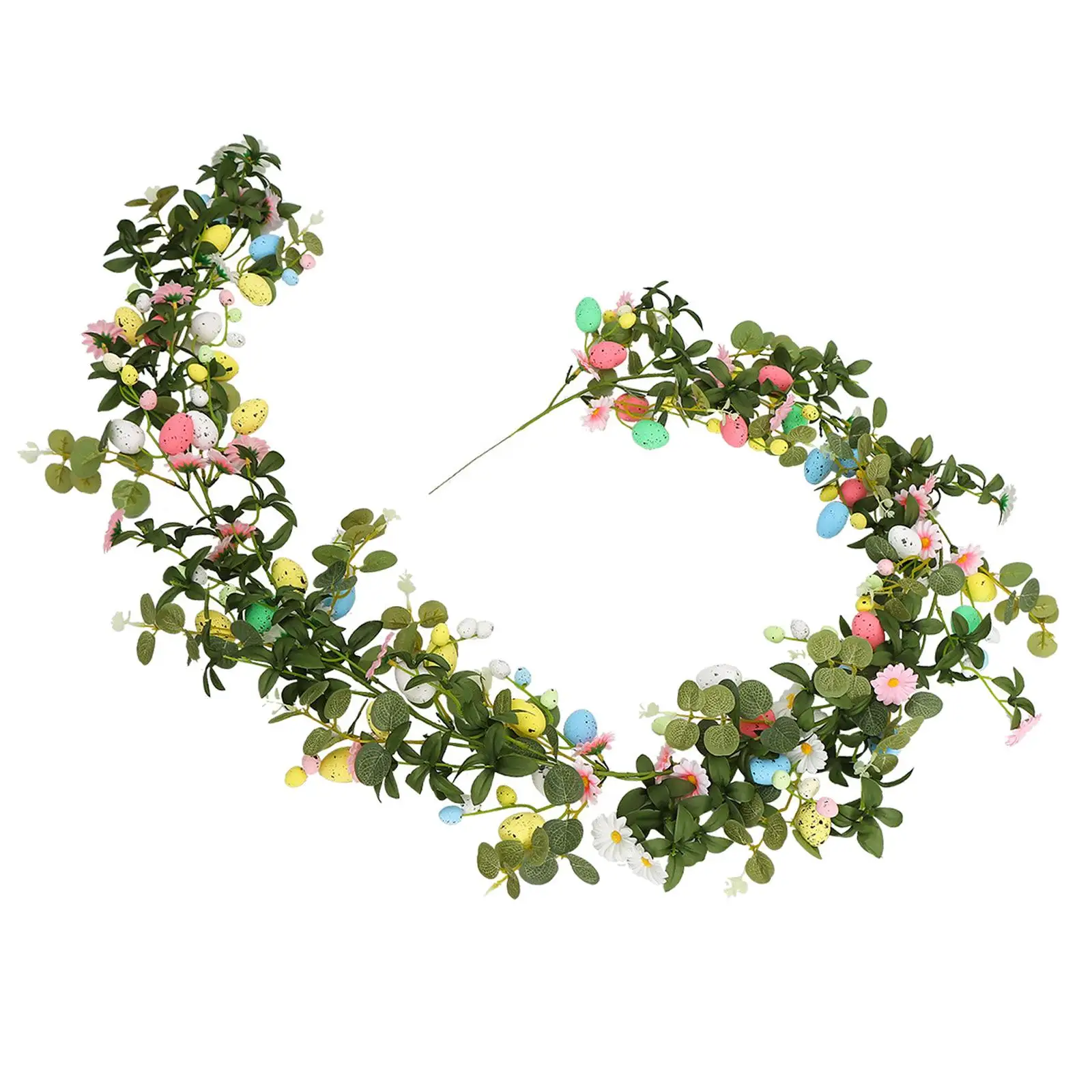 Easter Garland Artificial Easter Egg Garland Easter Garland Vine String Floral Garland Spring Garland for Fireplace Party