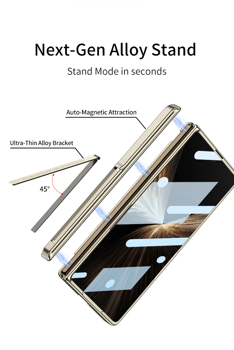 Magnetic Hinge Plating Clear Case For Honor Magic V5 For Magsafe Charge Screen G