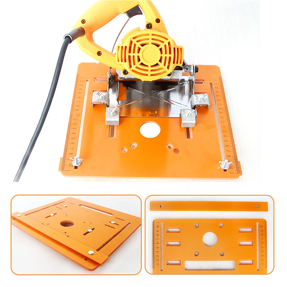 Cutting Machine Base Plate 90 Flat 45 Oblique Woodworking Cutting Circular Saw Trimmer Bakelite Router Milling Flip Board Tool
