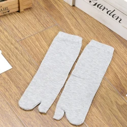 Unisex Bamboo Summer Tabi Toe Socks - Black Japanese Style (GRAY)