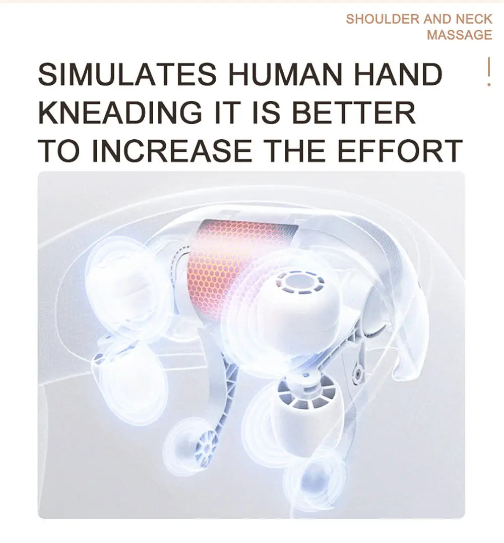 Electric Shoulder and Neck Massager Relaxing Cervical Trapezius Home Wireless Shoulder and Back Kneading Massage Shawl