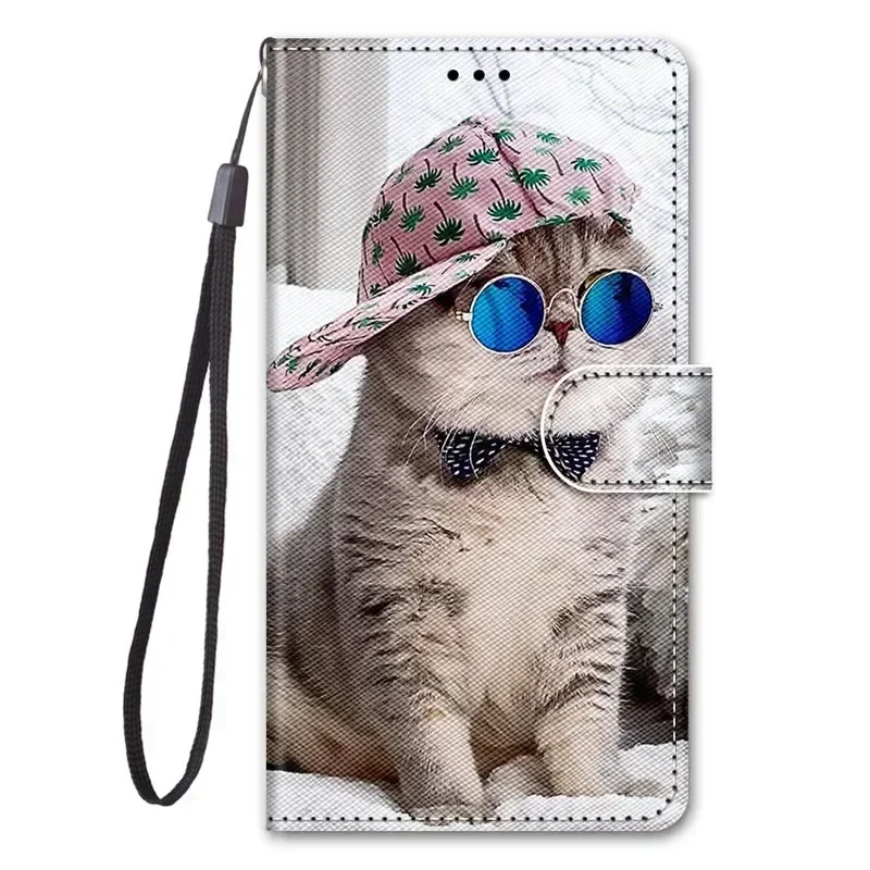 Animal Painted Wallet Book Stand Phone Case
