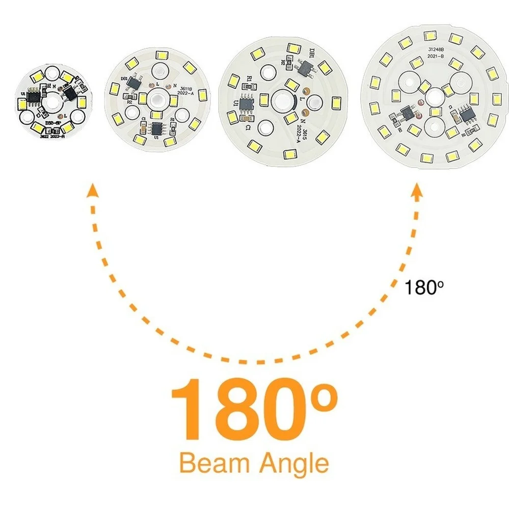 LED Chip for Downlight 3W 5W 7W 9W 12W 15W 18W SMD 2835 Round Light Beads AC 220V-240V Led Downlight Chip Lighting 10pcs Led Lamp Beads Led Chip