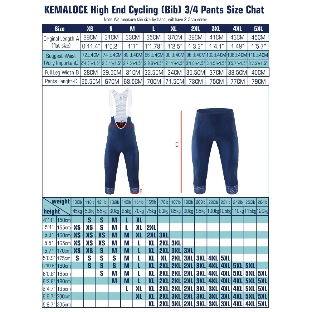 Cycling Shorts Men Cycling 3/4 Pants Shorts 5D Gel Pad MTB Bike Bib Pants Quick Dry Bicycle Knicker