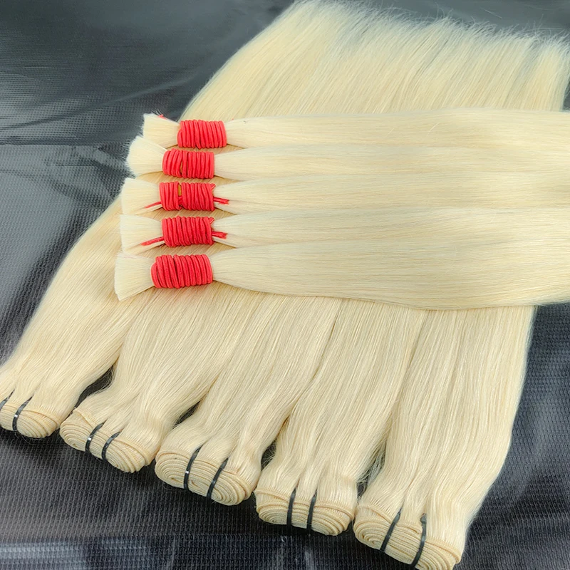613 Blonde Hair Brazilian Straight Virgin Double Drawn Bundles Human Hair Weaves Bundles 10" to 30" Honey Blonde Extension