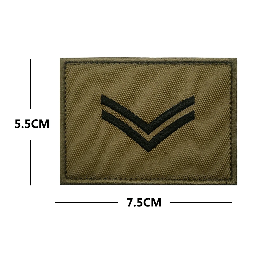 Description Picture 3 of itemUniform Rank Shoulder Armband Embroidered Patches With Hook and Loop Backing Appliqued  For Army Jacket Shoulder DIY Sew-on