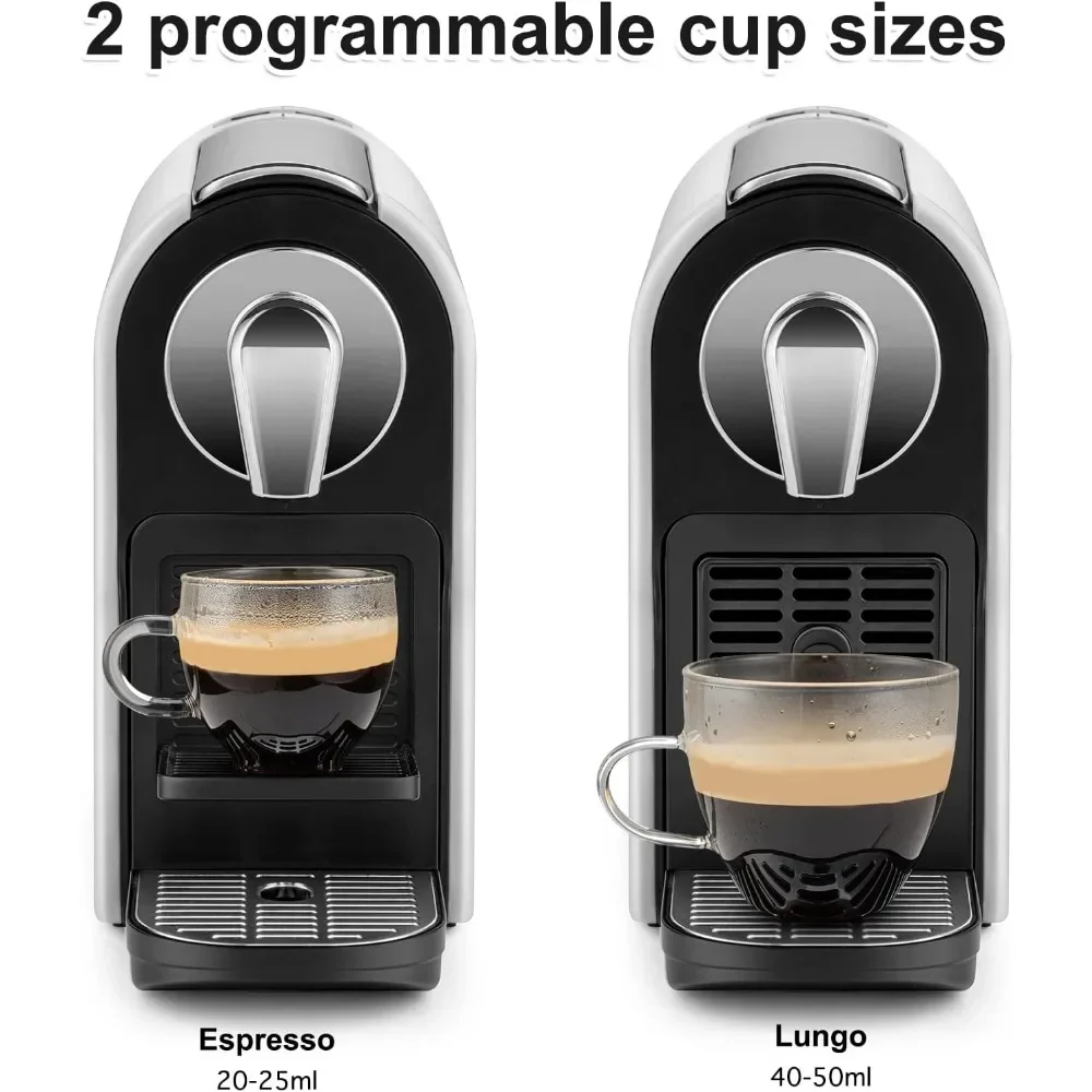 Pod Machine for Home, Compact Capsule Coffee Maker for Nespresso Original Pods, 20 Bar High Pressure Pump, Removable Water Tank 3