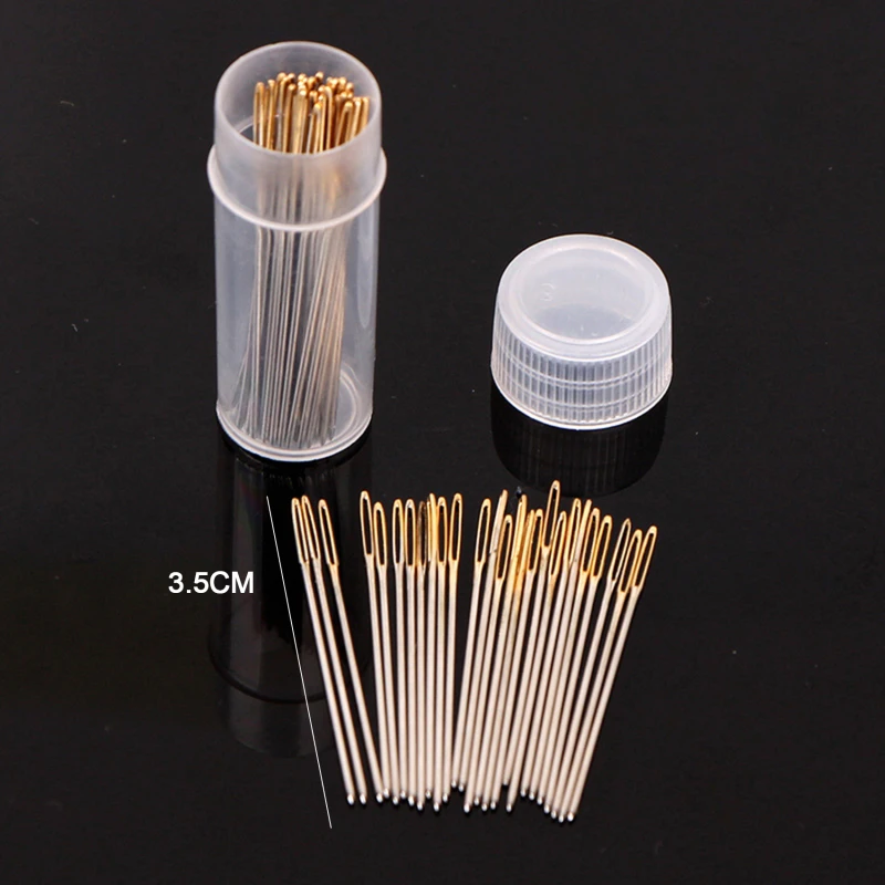 Cross Stitch Needles Gold Tail Needles Blunt Head Needle Thread Tools 30 Pcs Mixed Packs 10 Each Of Small Medium And Large Size sewing needles