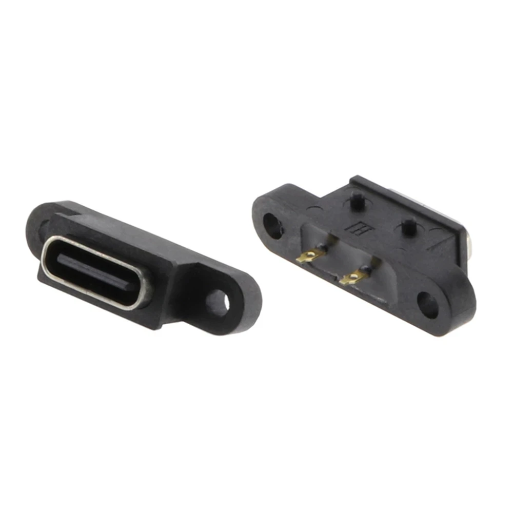 20 stücke TYP C 2 Pin Wasserdichte Weibliche USB C Buchse Port Mit