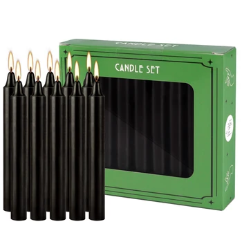 Black Drip-Free Dinner Candles 1