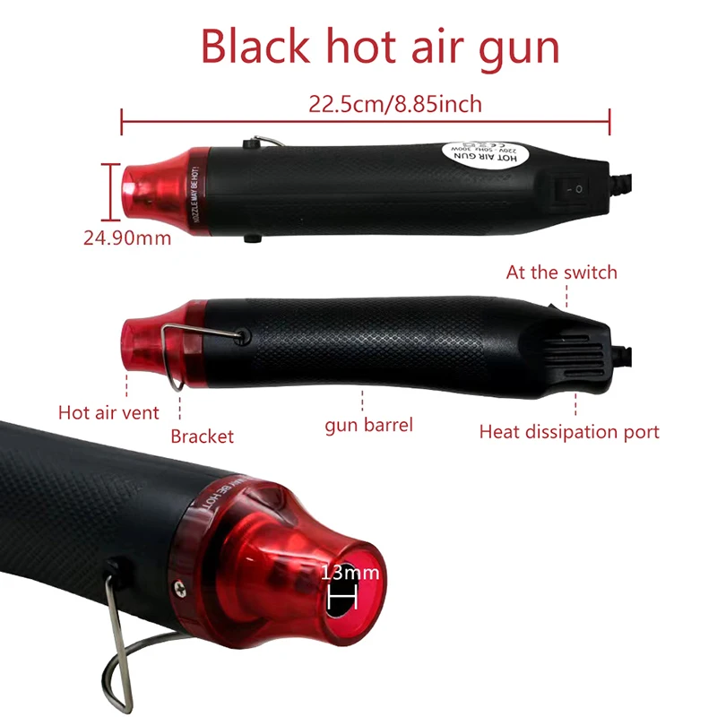220/110V DIY Heat Gun Electric Power Tool Hot Air Gun Temperature with Supporting Seat Shrink Plastic DIY Craft Tool
