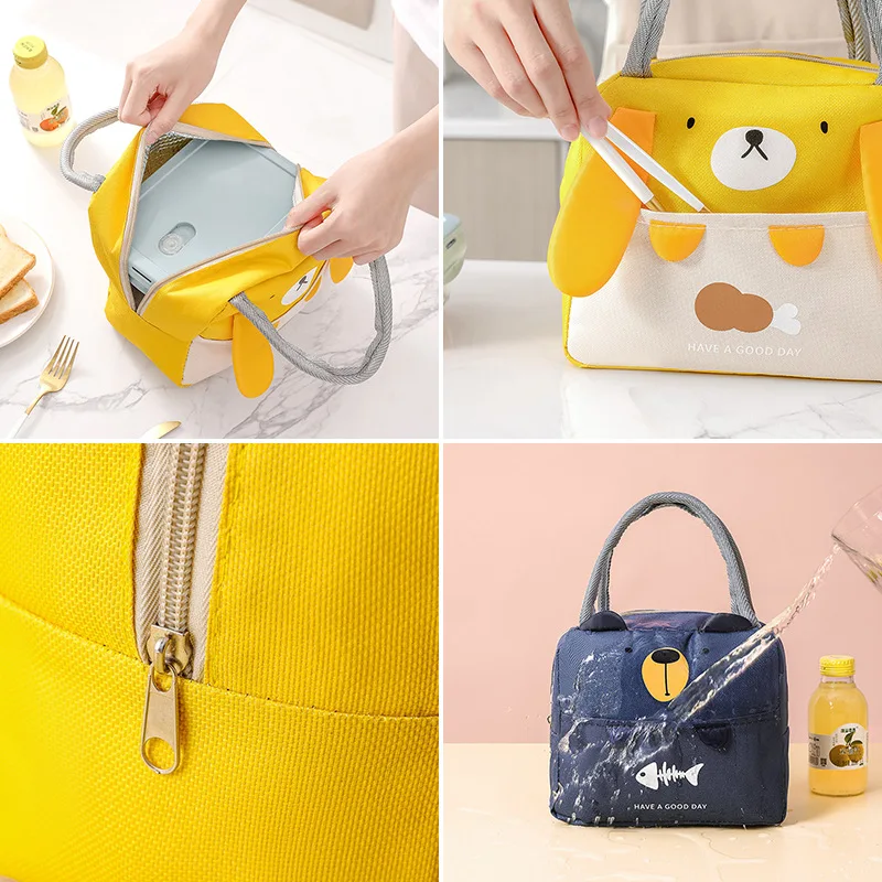 Portable Insulated Thermal Picnic Food Lunch Bag Box Cartoon Tote Food Fresh Cooler Bags Pouch For Women Girl Kids Children Gift 6