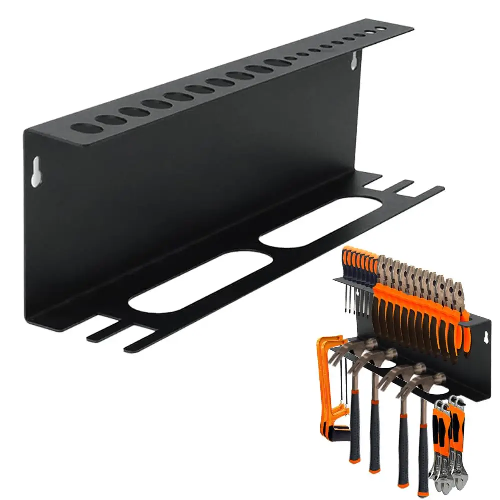 4 In 1 Screwdriver Organizer Garage Tool Organizer Wall Mount Hand Tool Storage Rack Metal Plier Hammer Holder For Workshop